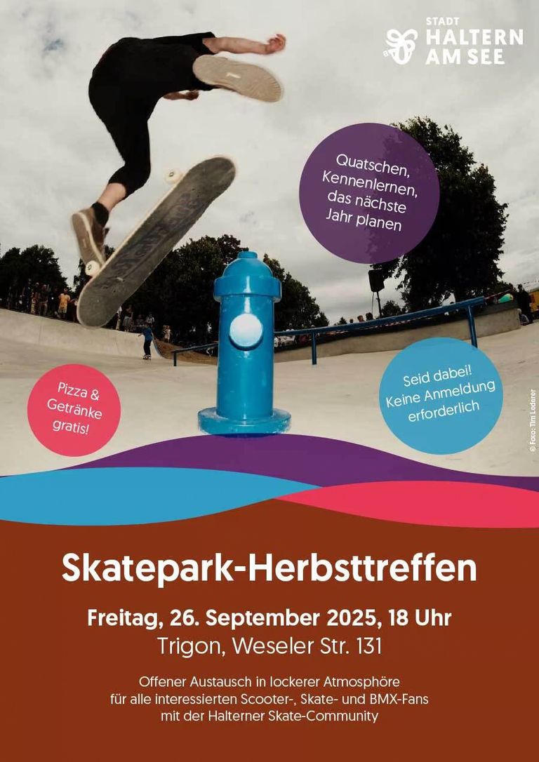 Das Bild zeigt das Plakat zum Skatepatrk-Herbsttreffen